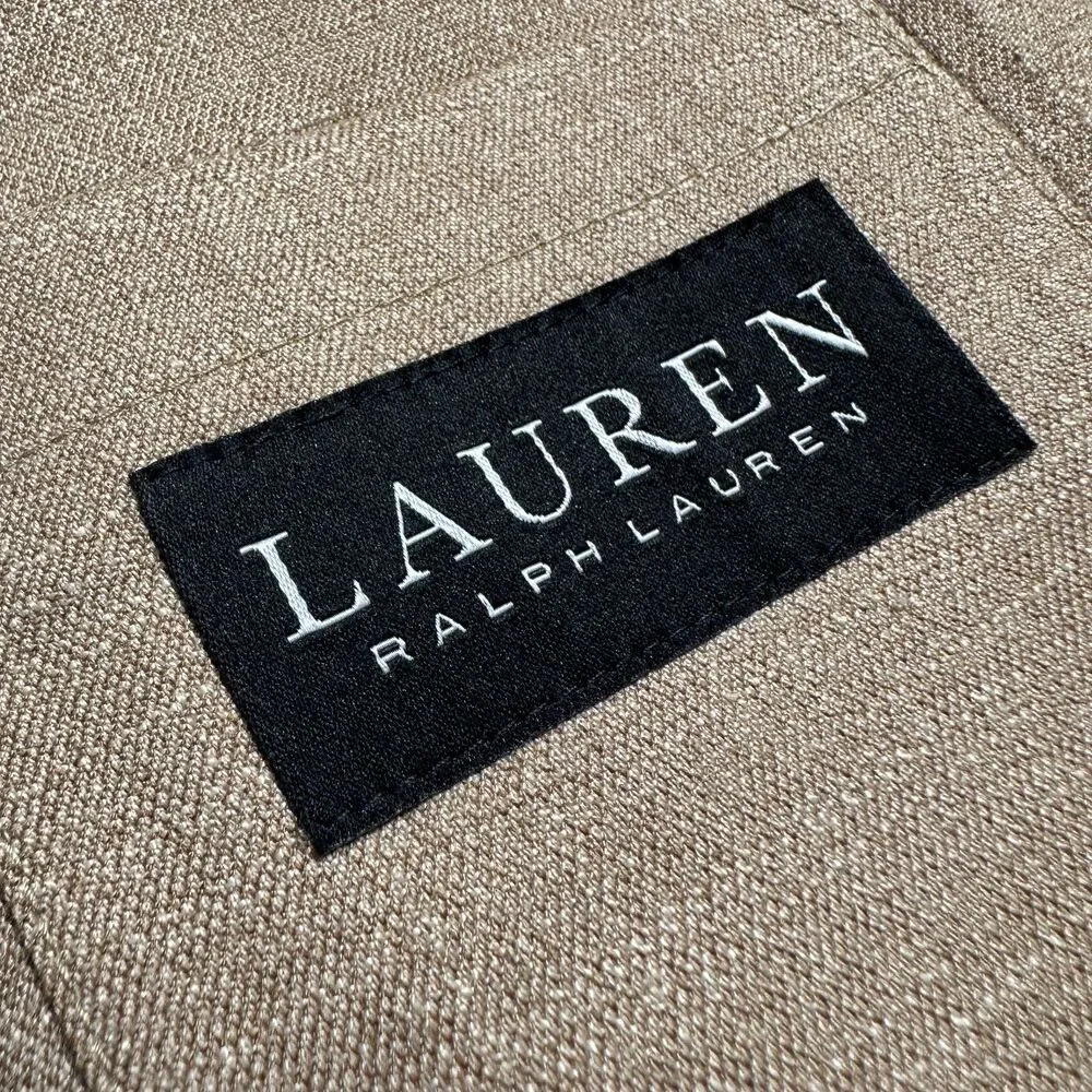 RALPH LAUREN Mens Blazer 50R Unstructured Sport Coat Two Button Jacket Tan Suits